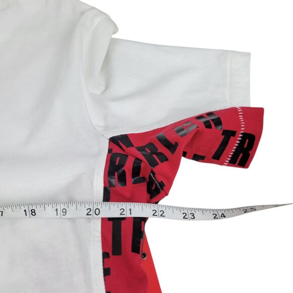 True Religion Men's Side Paneled Logo Tee T-Shirt White Red Cotton size XL NWT - Picture 7 of 8